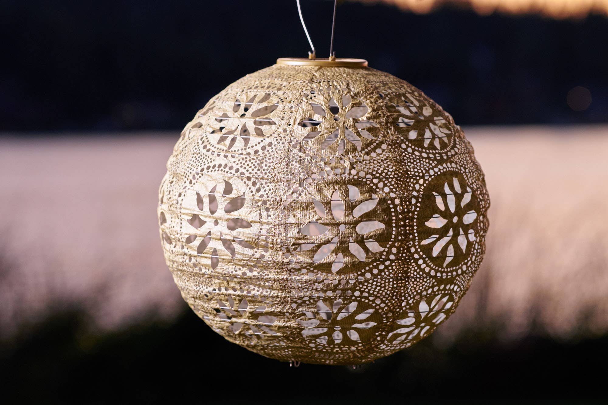 Stella Boho 12 Globe Solar Lantern Pearl Frost Farms Garden Center and Landscape